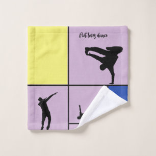 Piet Loves Dance Mondrian Street Hiphop Style Wash Cloth