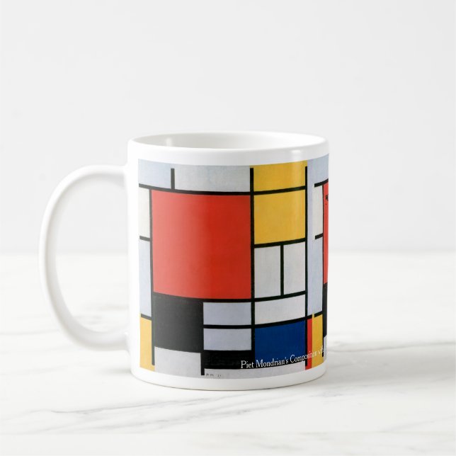 Piet Mondrian Abstract Coffee Mug (Left)