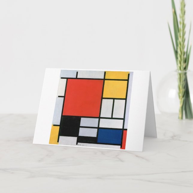 Piet Mondrian Abstract Invitation (Front)