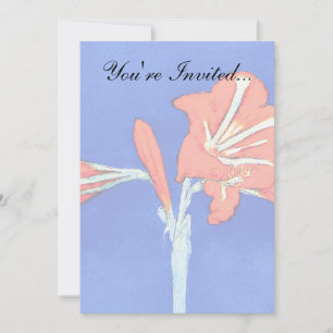 Piet Mondrian - Amaryllis Fine Art Flower Painting Invitation