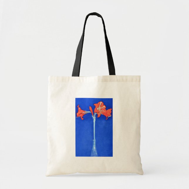 Piet Mondrian - Amaryllis Fine Art Flower Painting Tote Bag (Front)