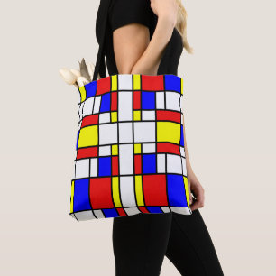 Piet Mondrian Art Style Modern Colourful Tote Bag