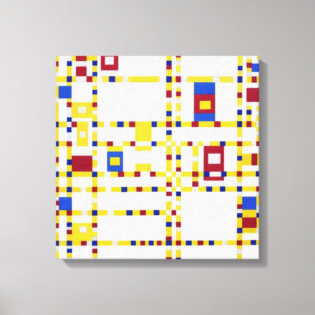 Piet Mondrian Broadway Boogie Woogie Canvas Print (Front)