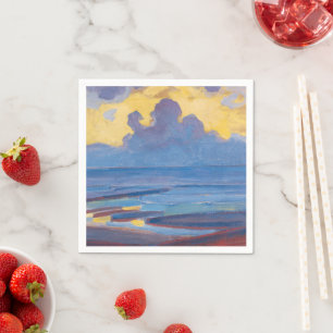 Piet Mondrian By the Sea Famous Painting Napkin