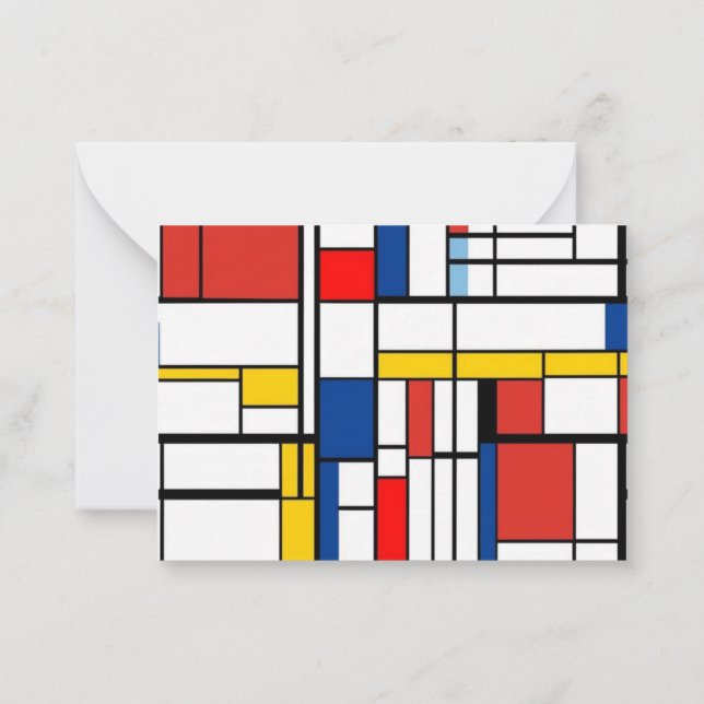 Piet Mondrian Card (Back)