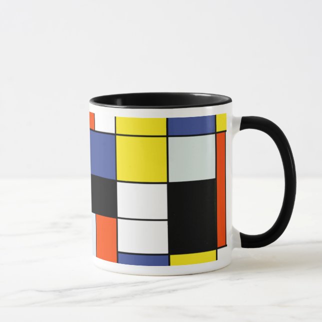 Piet Mondrian Composition A - Abstract Modern Art Mug (Right)