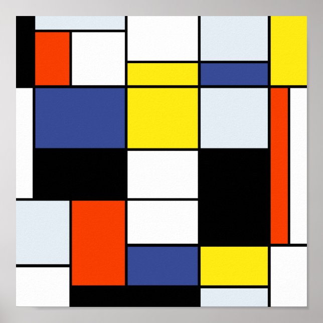 Piet Mondrian Composition A - Abstract Modern Art Poster (Front)