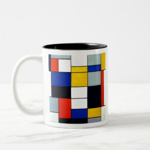 Piet Mondrian Composition A Two-Tone Coffee Mug