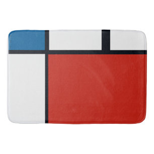 Piet Mondrian - Composition Geometric Abstract Bath Mat