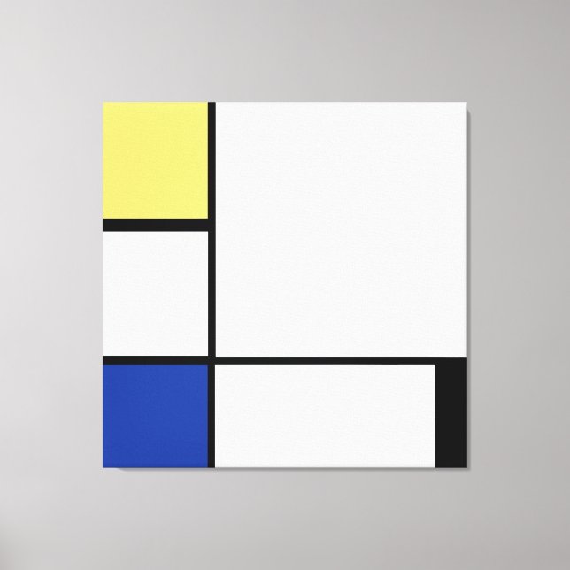 Piet Mondrian - Composition Geometric Abstract Canvas Print (Front)