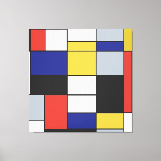 Piet Mondrian - Composition Geometric Abstract Canvas Print (Front)