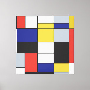 Piet Mondrian - Composition Geometric Abstract Canvas Print