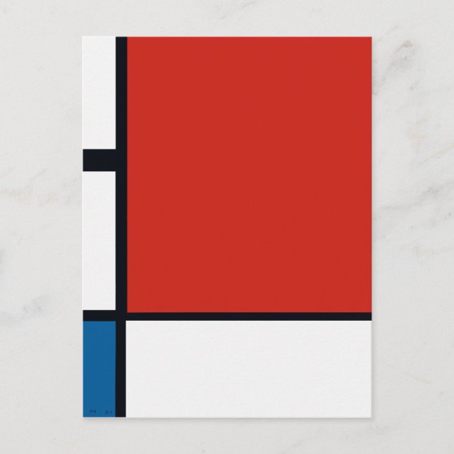 Piet Mondrian - Composition Geometric Abstract Postcard (Front)