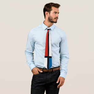 Piet Mondrian - Composition Geometric Abstract Tie