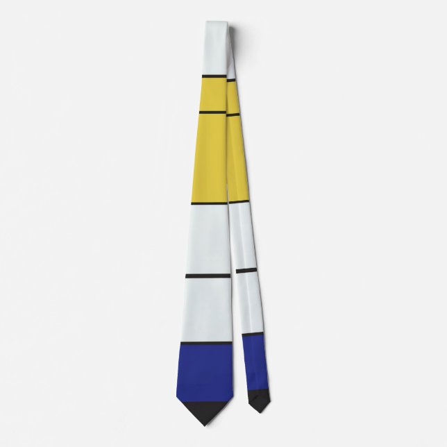 Piet Mondrian - Composition Geometric Abstract  Tie (Front)