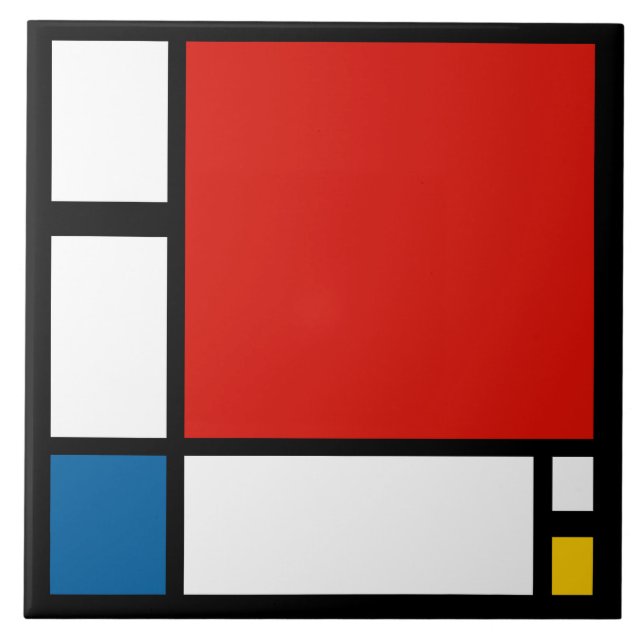 Piet Mondrian, Composition ii Tile (Front)