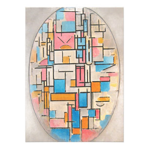 Piet Mondrian Composition in Oval Fine Art Poster