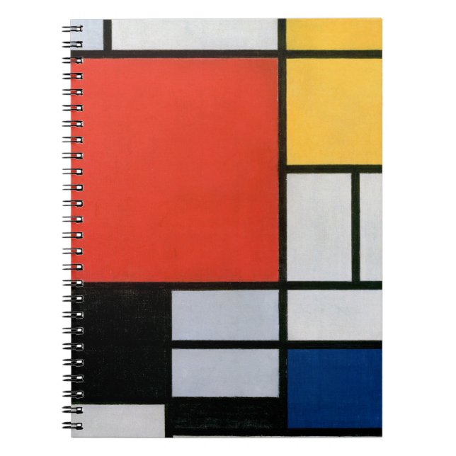 Piet Mondrian Composition Red Yellow Blue Print Notebook (Front)