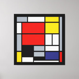 Piet Mondrian, Composition with Large Red Plane Canvas Print