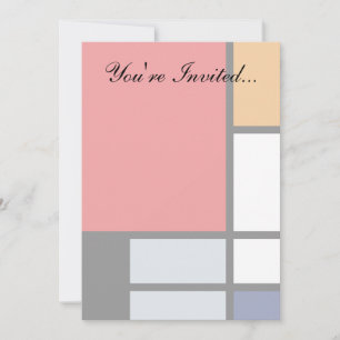 Piet Mondrian - Composition with Large Red Plane Invitation