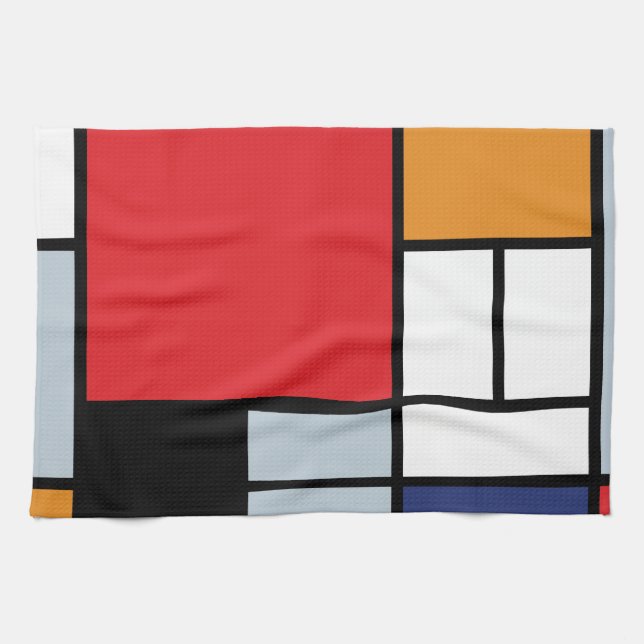 Piet Mondrian - Composition with Large Red Plane Kitchen Towel (Horizontal)