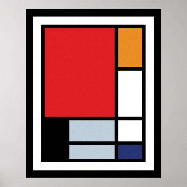 Piet Mondrian - Composition with Large Red Plane Poster (Front)
