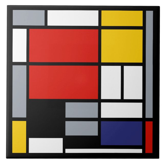 Piet Mondrian, Composition with Large Red Plane Tile (Front)