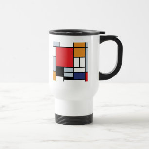 Piet Mondrian - Composition with Large Red Plane Travel Mug