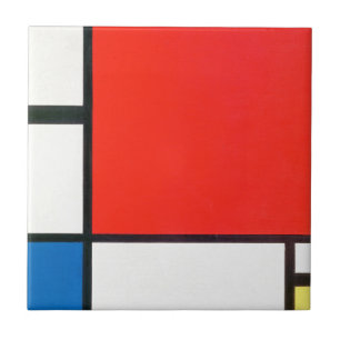 Piet Mondrian Composition With Red Tile