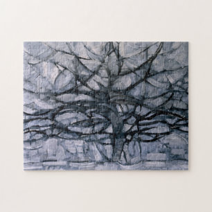 Piet Mondrian Grey Tree Jigsaw Puzzle