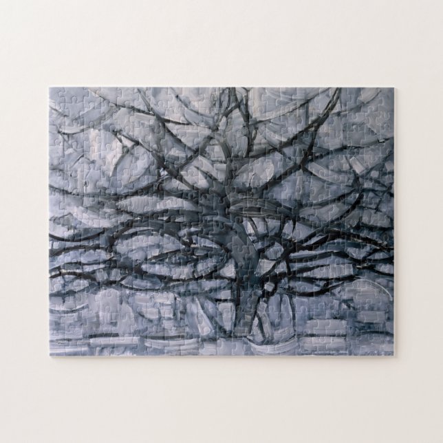 Piet Mondrian Grey Tree Jigsaw Puzzle (Horizontal)