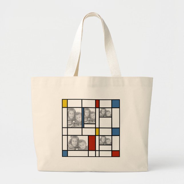 Piet Mondrian Inspired Photo Template Bag (Front)