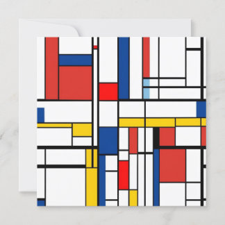 Piet Mondrian Invitation