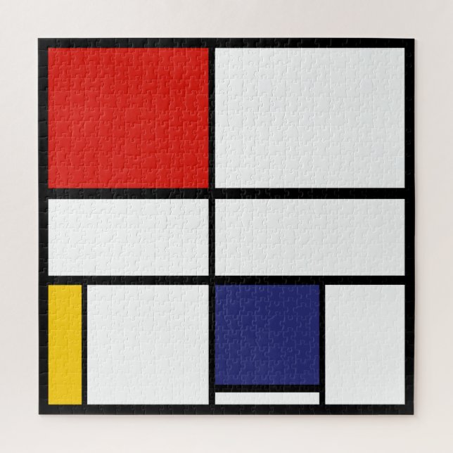 Piet Mondrian, Large Composition C Jigsaw Puzzle (Vertical)
