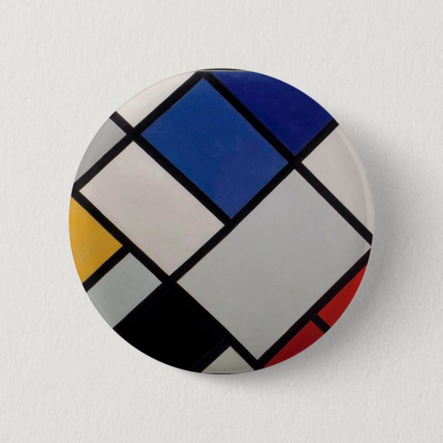 Piet Mondrian Modern Art 2 Inch Round Button (Front)