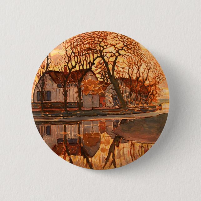 Piet Mondrian Modern Art 2 Inch Round Button (Front)