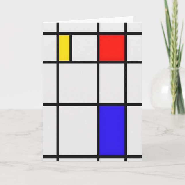 Piet Mondrian Modern Art Card (Front)