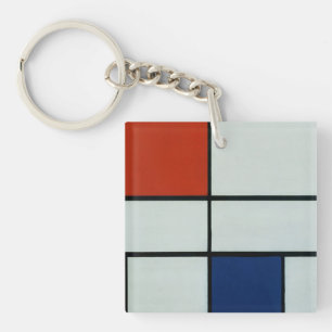 Piet Mondrian Modern Art Keychain