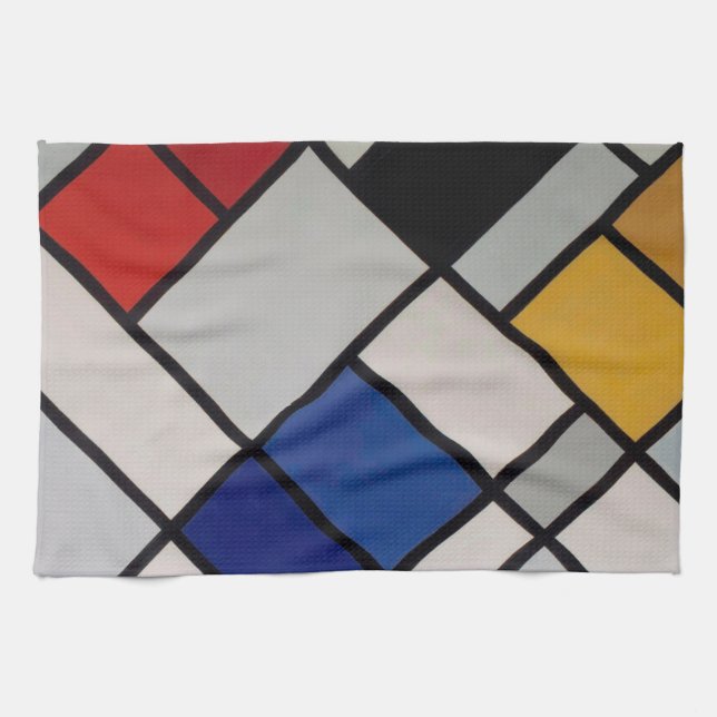 Piet Mondrian Modern Art Kitchen Towel (Horizontal)