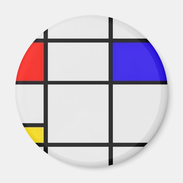 Piet Mondrian Modern Art Magnet (Front)