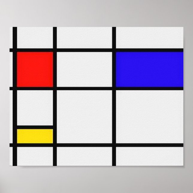 Piet Mondrian Modern Art Poster (Front)