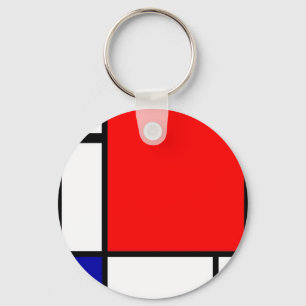 Piet Mondrian - Neoplastic Art Keychain