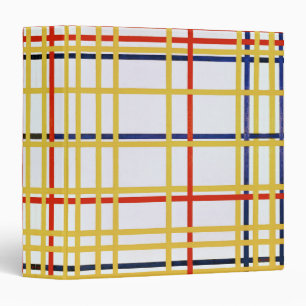 Piet Mondrian New York City I Abstract Art Binder