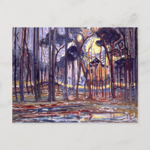 Piet Mondrian painting, Forest Postcard