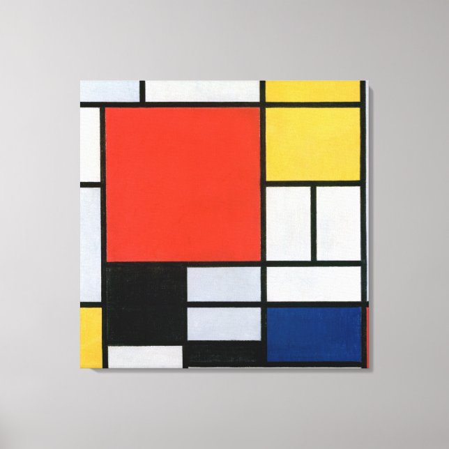 Piet Mondrian Red, Yellow, Blue, and Black (1921) Canvas Print (Front)