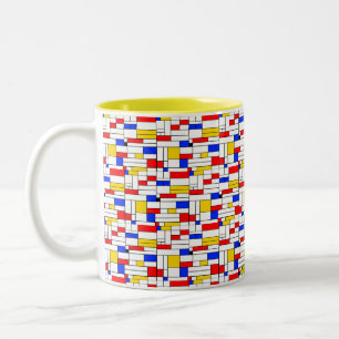 Piet Mondrian Style Abstract Art Coffee Mug