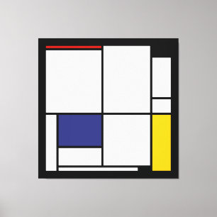 Piet Mondrian, Tableau 1 Canvas Print