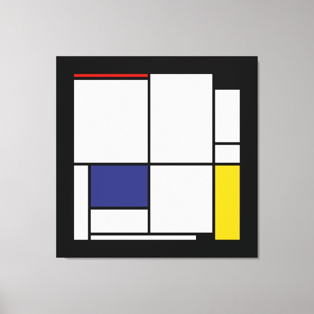 Piet Mondrian, Tableau 1 Canvas Print (Front)