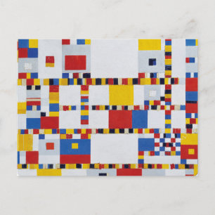 piet mondrian , victory.boogie-woogie postcard