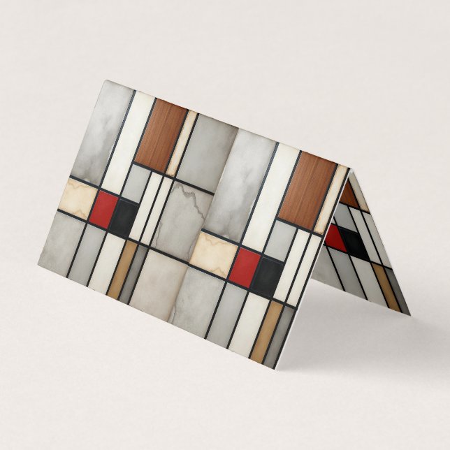 Piet Mondrian Vintage Business Card (Front)